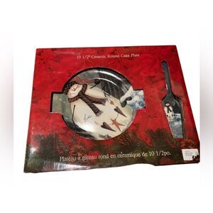 3 for $30! Christmas plate and cake server